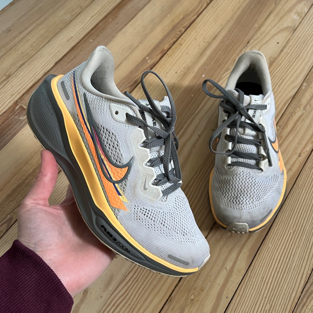 Nike Air Zoom Pegasus 39 Womens Running‎ Shoes Grey Orange DM1371-900 Size 5.5
